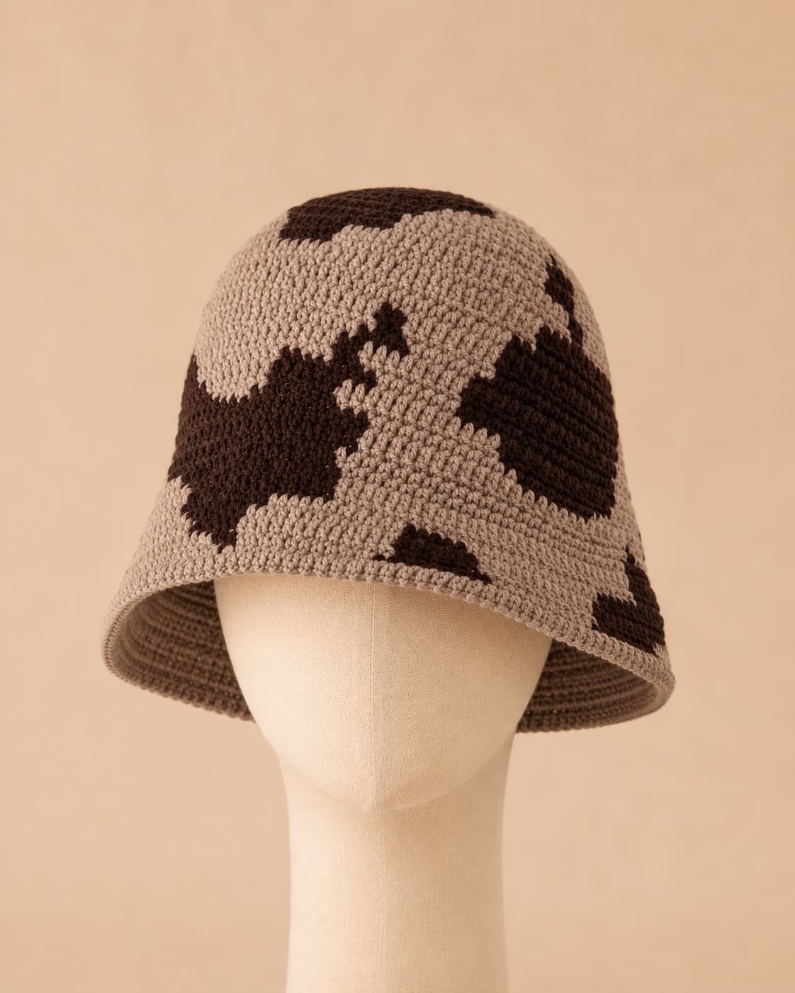 Canopy Bucket Hat in Pebble, front hero.