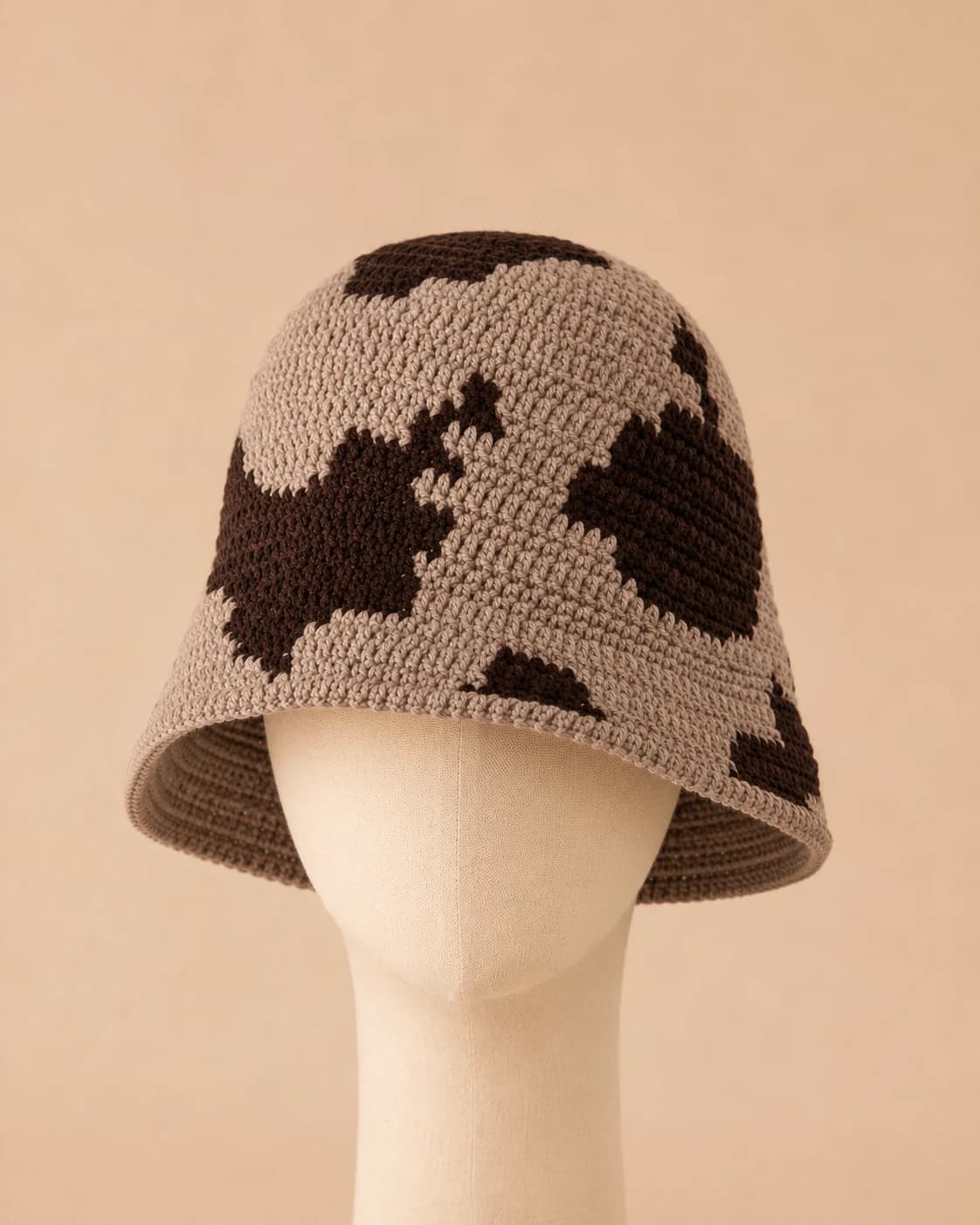 Canopy Bucket Hat in Pebble, front hero.