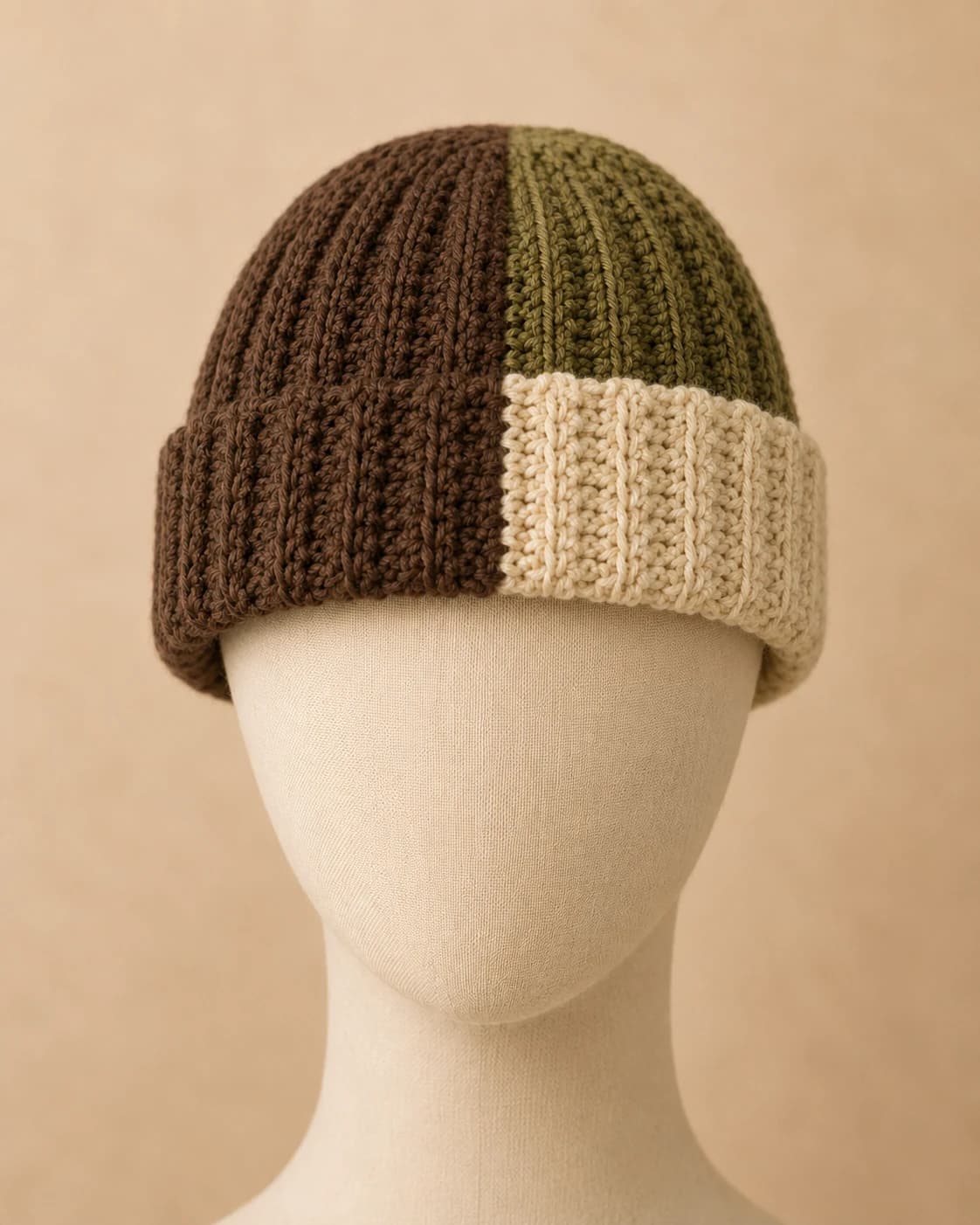 Hearth Beanie in Cocoa, front hero.