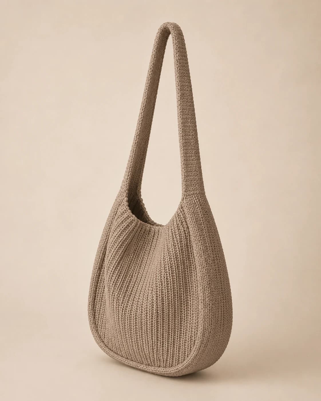 Pebble Tote in Pebble, side three quarter.