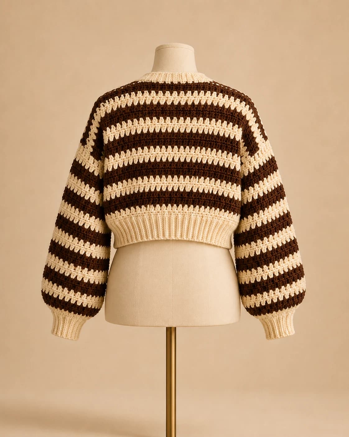 Dune Cardigan in Cocoa, back.
