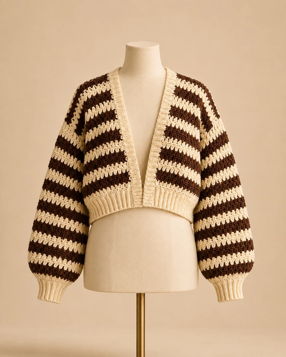 Dune Cardigan in Cocoa, front hero.